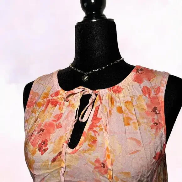 Point Zero Floral Tank Top Summer Casual - Picture 4 of 5